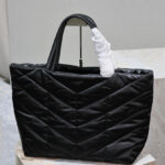 Saint Laurent Puffer Tote In Econyl Black